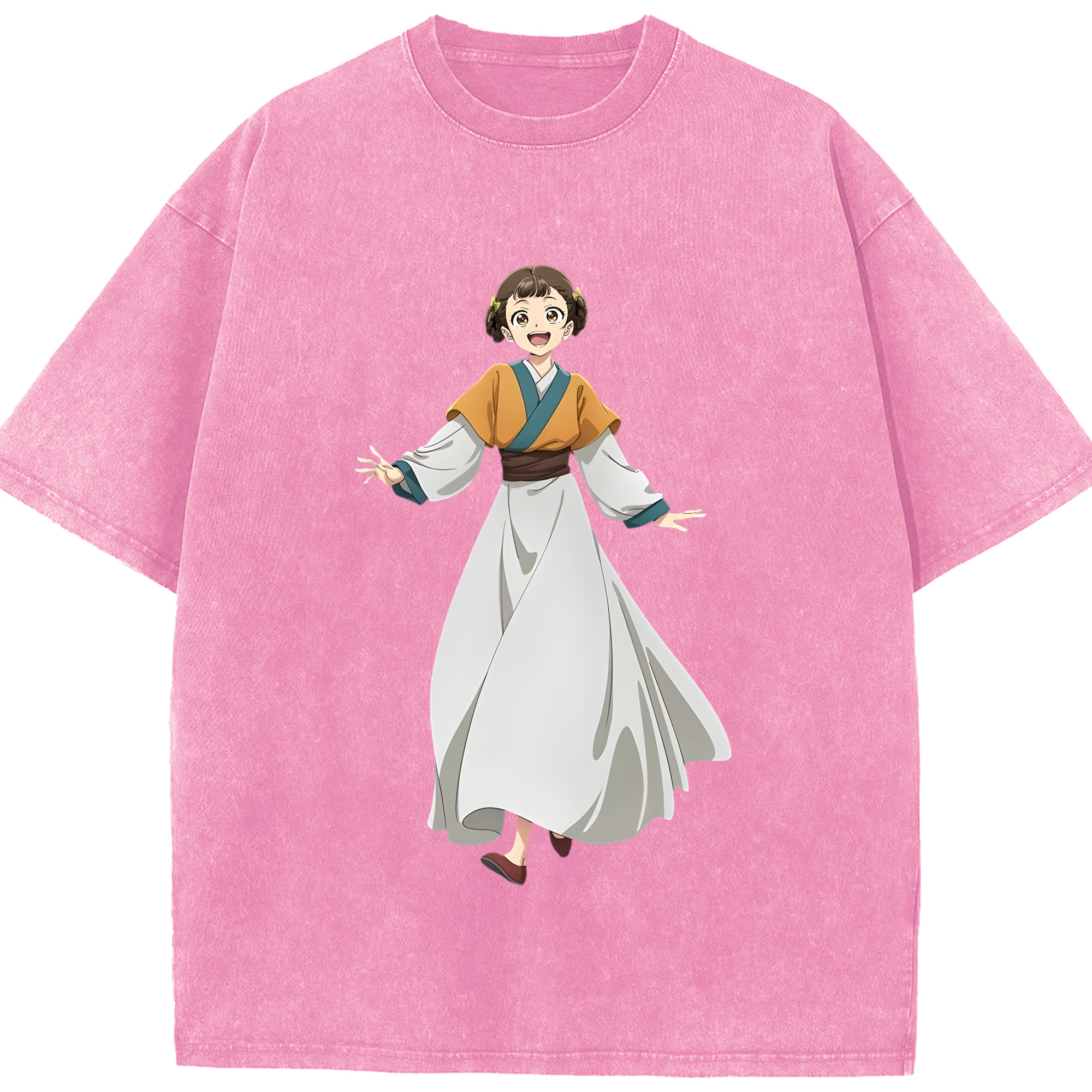 （画像用） 薬屋のひとりごと The Apothecary Diaries 綿100% ヴィンテージ風 半袖Tシャツ（フロントプリント）